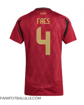 Belgia Wout Faes #4 Echipament de Fotbal Replică European 2024 Femei Acasa